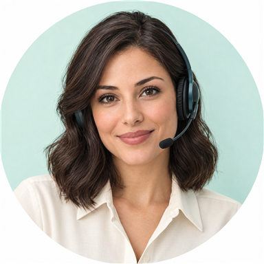 Illustration d’une conseillère virtuelle avec un casque